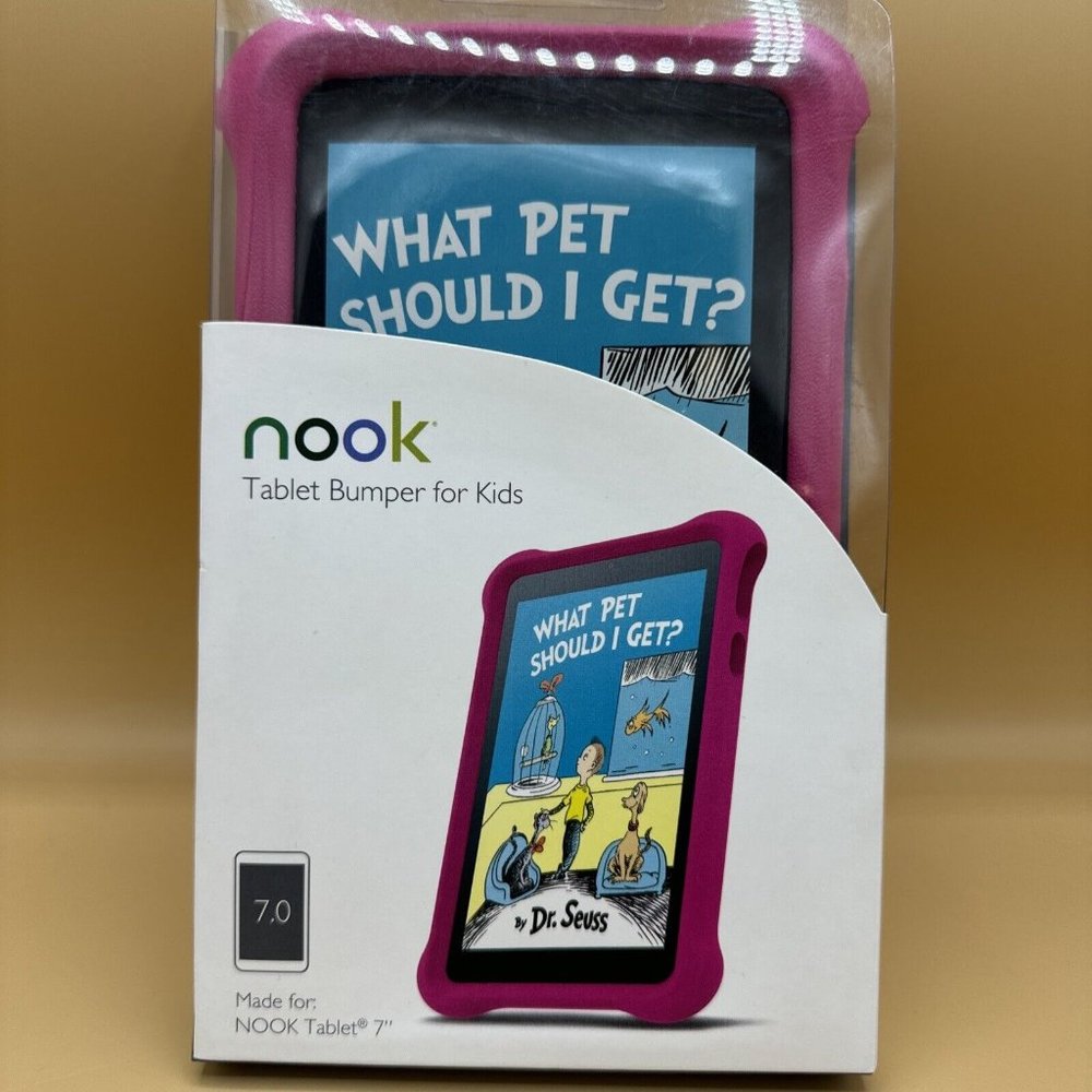 NOOK 7.0 TABLET 7" Pink Foam Tablet Bumper Case Cover Barnes & Noble New